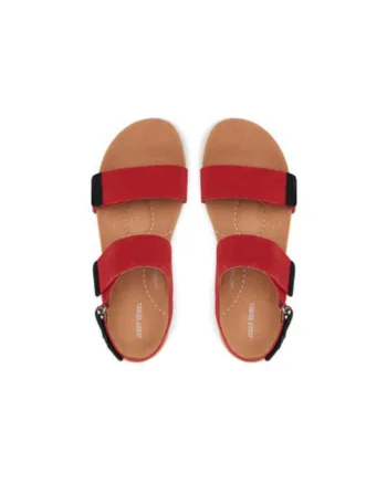 Sandale dama, 97304,  Piele naturala, Rosu