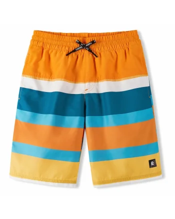 Pantaloni scurti de baie baieti  5200155B, Poliester, Portocaliu, Portocaliu