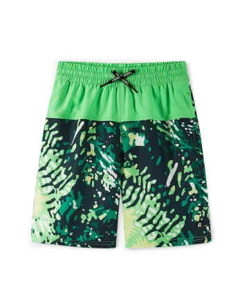 Pantaloni scurti de baie baieti  5200155B, Poliester, Verde, Verde