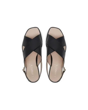 Sandale dama, 9-28203-44,  Piele naturala, Negru