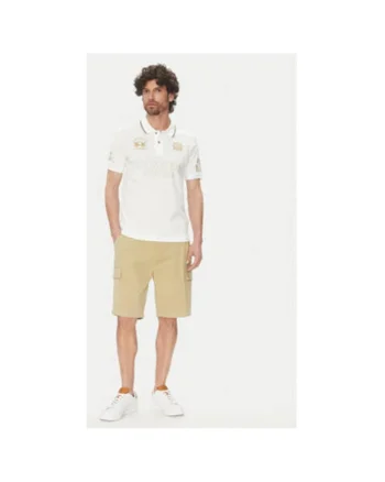 Tricou Polo barbati  PK097, Bumbac/Elastan, 3XL INTL, Alb