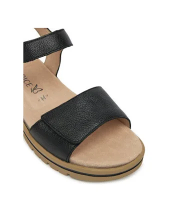 Sandale dama, 9-28712-44,  Piele naturala, Negru