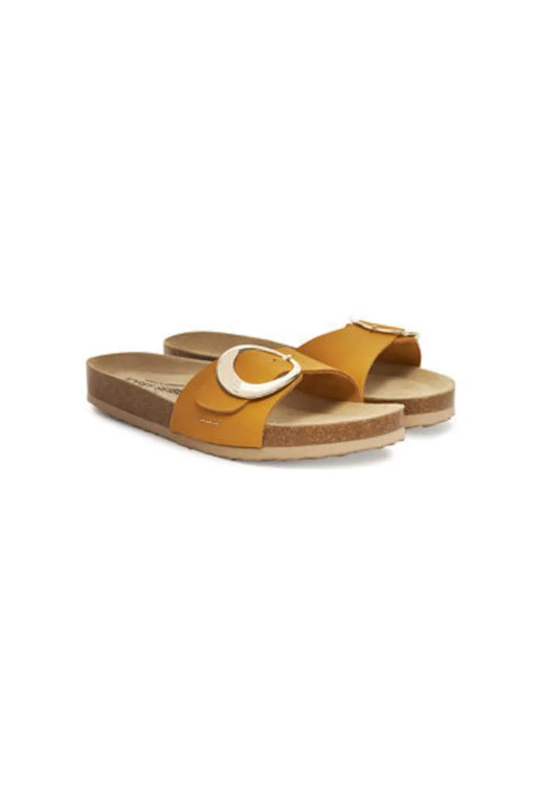 Slapi dama, 64314,  Piele naturala, Galben