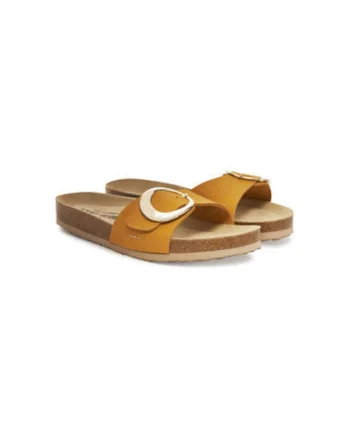 Slapi dama, 64314,  Piele naturala, Galben