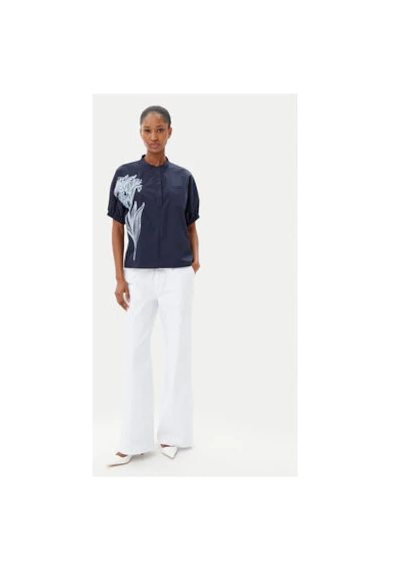 Bluza dama  ACBL002227, Bumbac, Bleumarin, Bleumarin