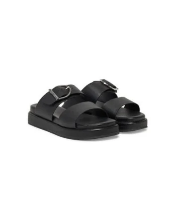 Slapi dama, LFO0761BK51,  Piele naturala, Negru