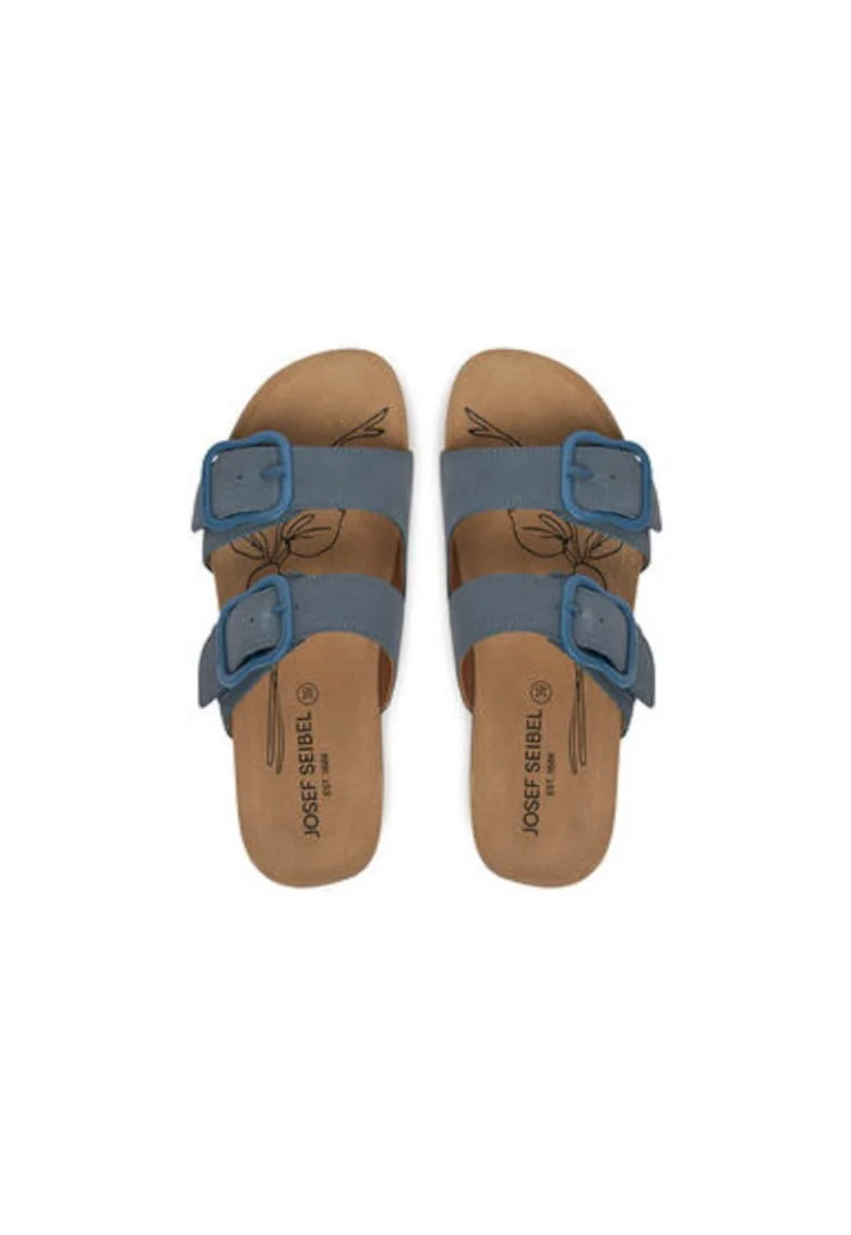 Slapi dama, 78564,  Piele naturala, Albastru