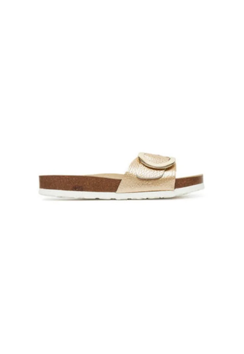 Slapi dama, 64314,  Piele naturala, Auriu, Auriu
