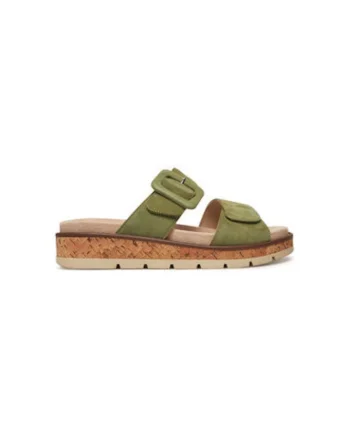 Slapi dama, 9-27206-44,  Piele naturala, Verde, Verde