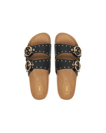 Slapi dama, 15341190,  Piele ecologica, Negru, Negru