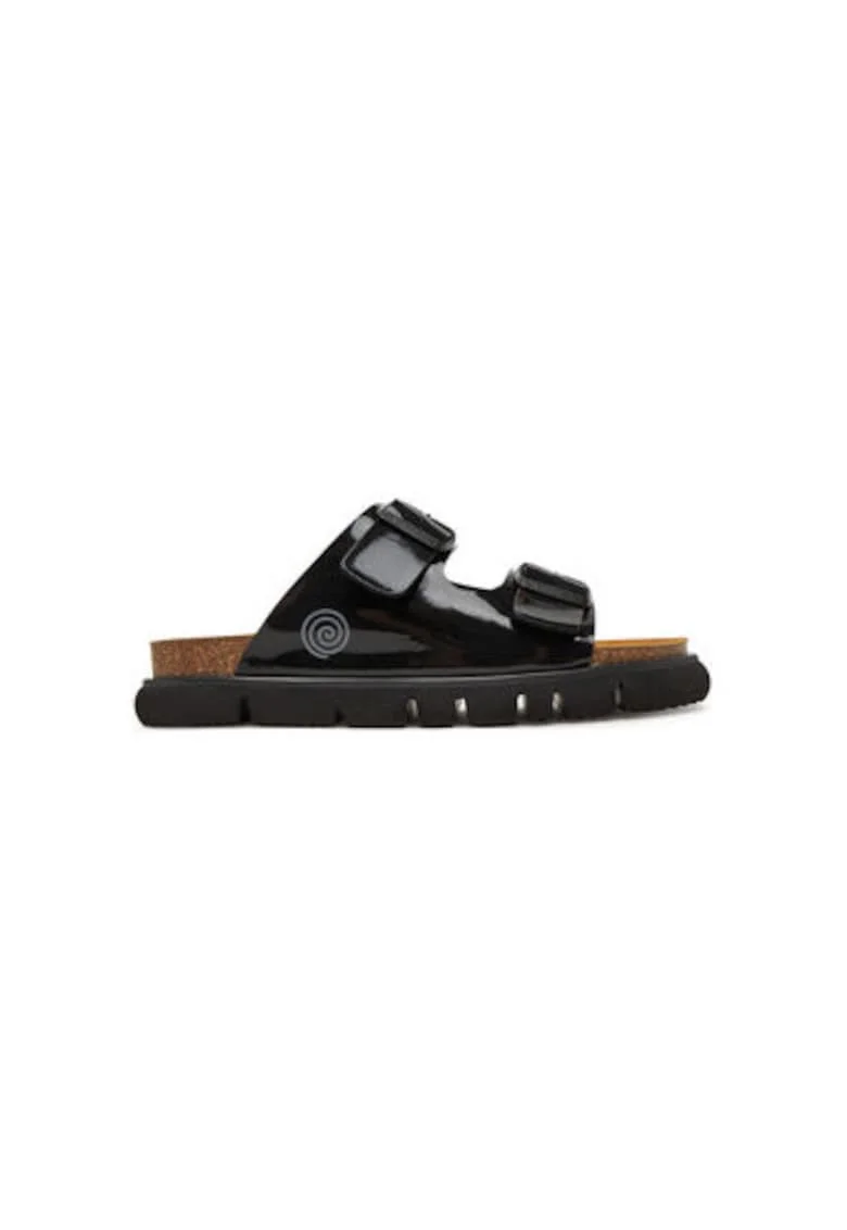 Slapi dama, 700699-01,  Piele ecologica, Negru