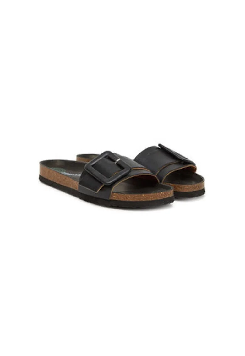 Slapi dama, 700758-01,  Piele ecologica, Negru