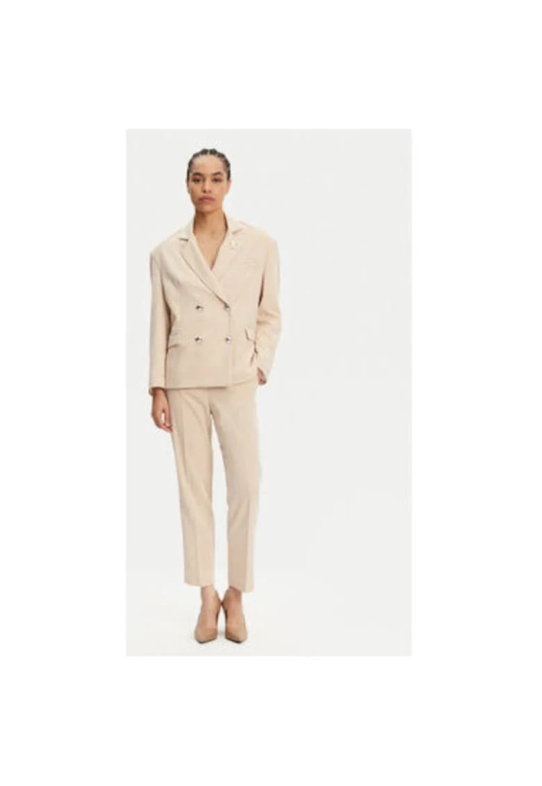 Sacou dama  25EB288/21BE, Poliester/Viscoza, Bej, Bej