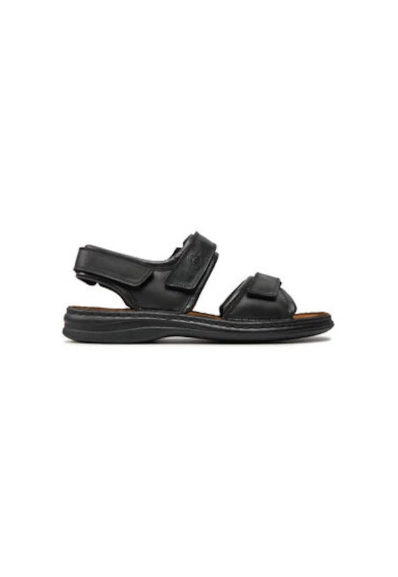 Sandale barbati  10104, Piele naturala, Negru, Negru