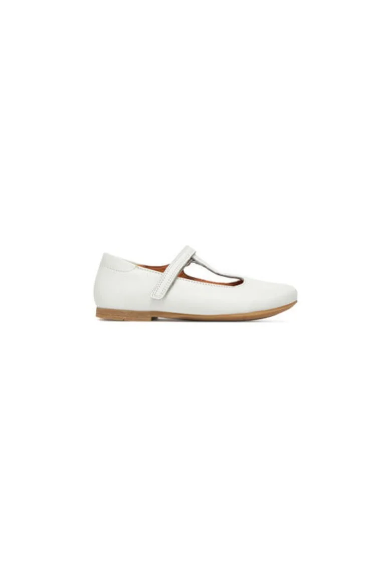 Balerini fete  G3140183-2, Piele naturala, Alb, Alb