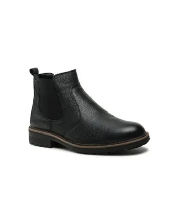 Botine cu glezna joasa pentru barbati  11-24715-01, Piele naturala, 42 EU, Negru