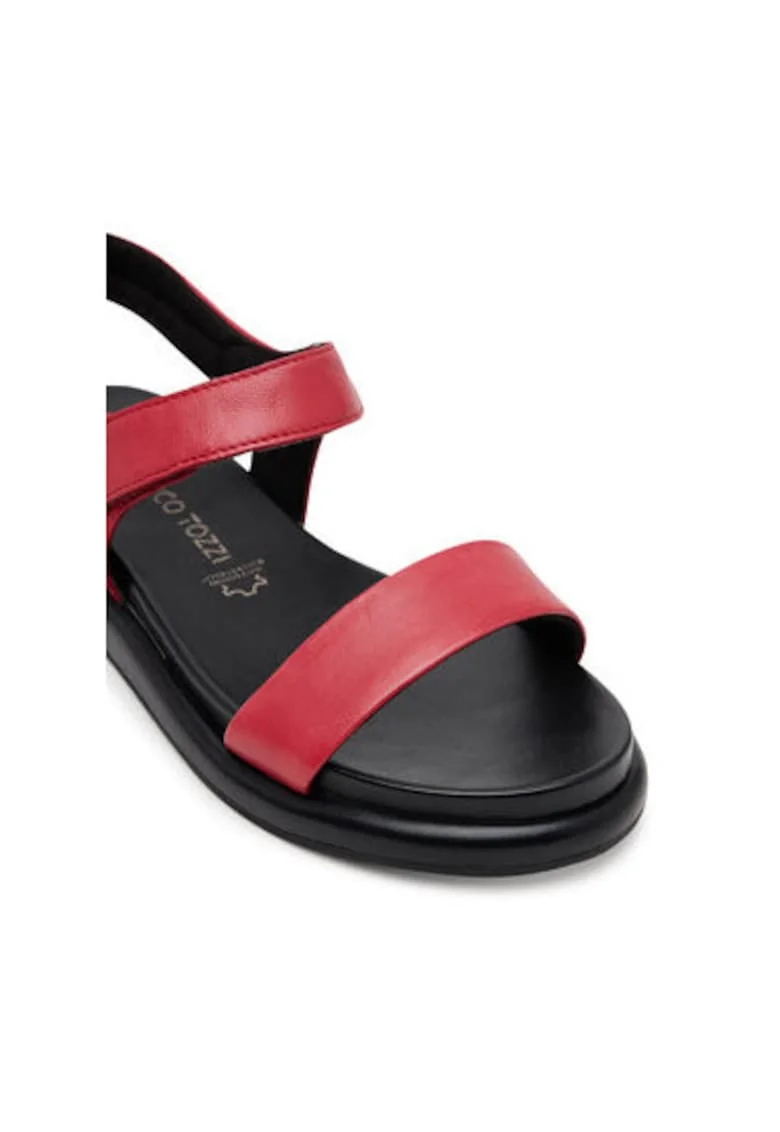 Sandale dama, 2-28414-42,  Piele naturala, Rosu