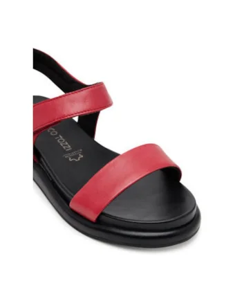 Sandale dama, 2-28414-42,  Piele naturala, Rosu