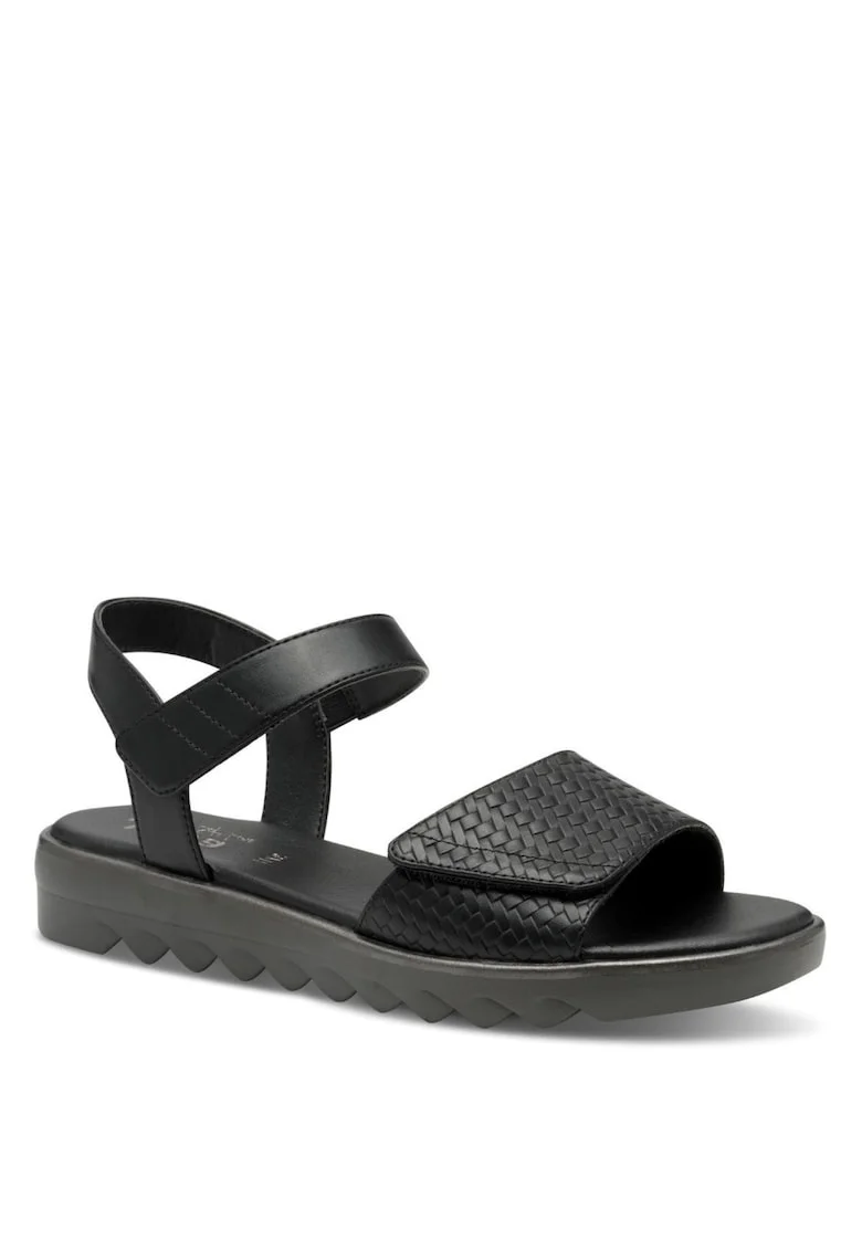 Jana Sandale negre de damă Jana cu velcro 28265-42-001 07579
