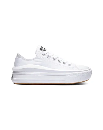 Tenisi flatform de panza All Star Move, Alb