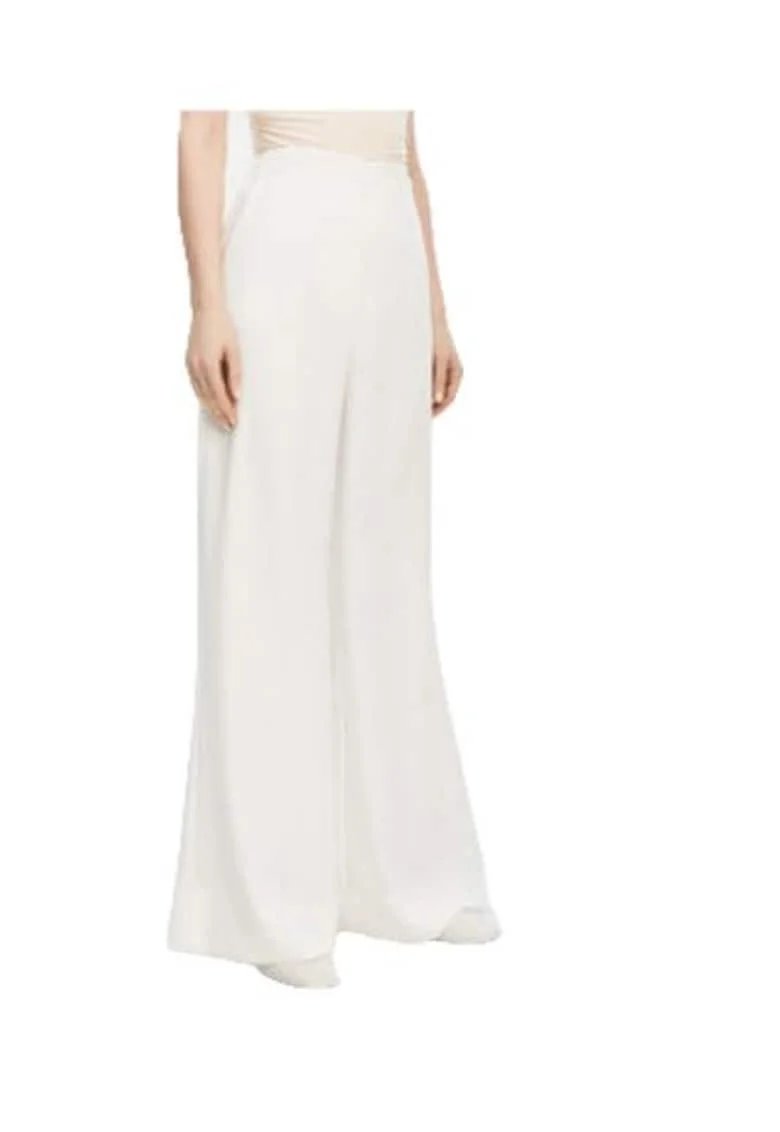Pantaloni dama  poliester, alb