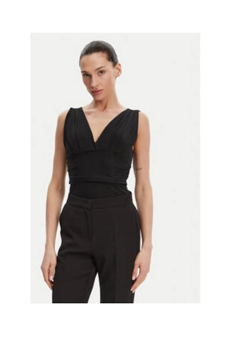 Tricou dama,  95% poliester, 5% elastan, negru,