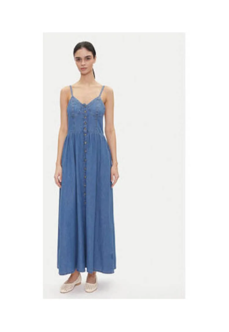 Rochie  bumbac albastru, Albastru
