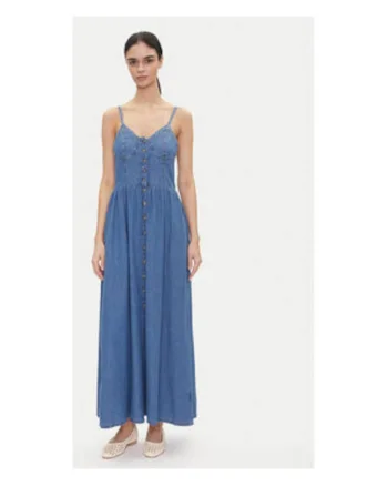 Rochie  bumbac albastru, Albastru