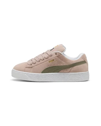 Pantofi sport XL Jasmine din piele intoarsa cu sireturi de rezerva, Kaki/Roz