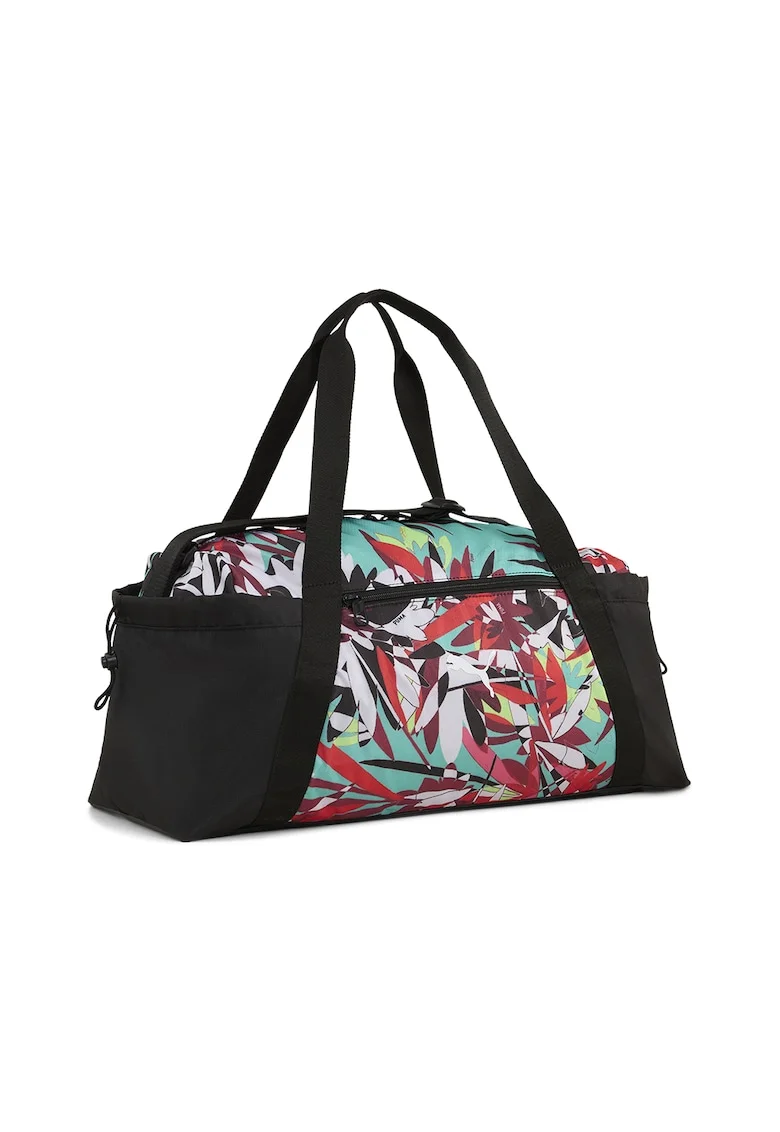 Geanta duffle cu model grafic, Rosu/Negru/Verde persan