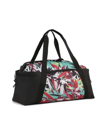 Geanta duffle cu model grafic, Rosu/Negru/Verde persan