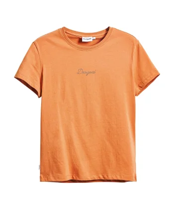 Tricou cu imprimeu logo, Portocaliu stins