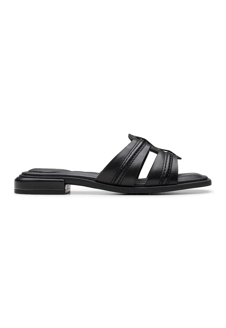 Papuci de piele Ariany, Negru