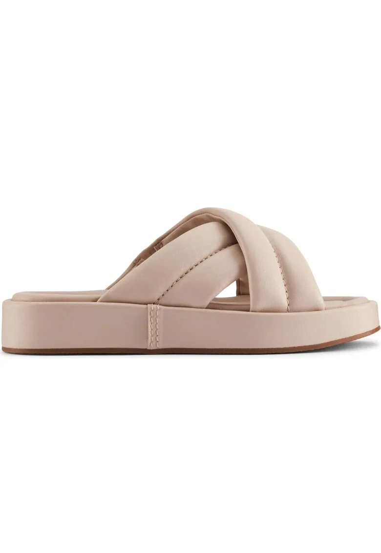 Papuci,  casual, roz, piele naturala