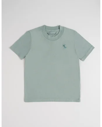 Tricou regular fit cu decolteu la baza gatului, Gri cenusiu