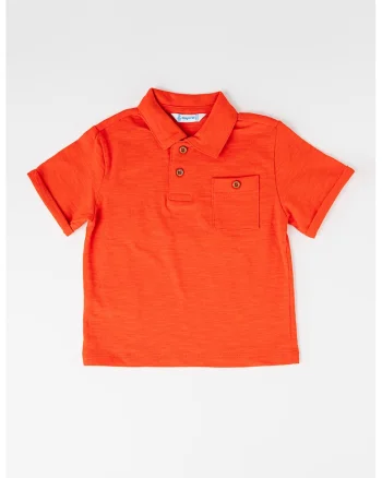 Tricou polo din amestec de bumbac, Rosu