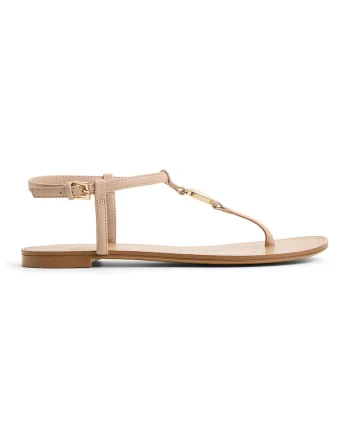 Sandale cu bareta separatoare Sandstone, Bej