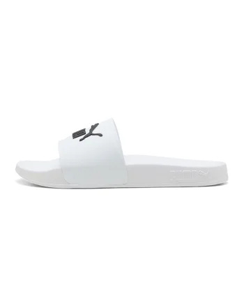 Papuci cu logo Leadcat 2.0 Flex, Negru/Alb optic