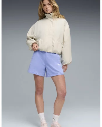 Pantaloni scurti din amestec de bumbac cu talie ajustabila, Albastru pastel