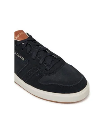 Pantofi sport barbati, 5-13658-44, S Oliver, Piele naturala, Bleumarin
