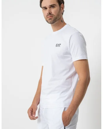 Tricou cu model uni Gircollo, Negru/Alb optic