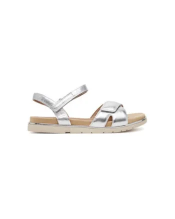 Sandale dama, 2-28401-42,  Piele naturala, Argintiu