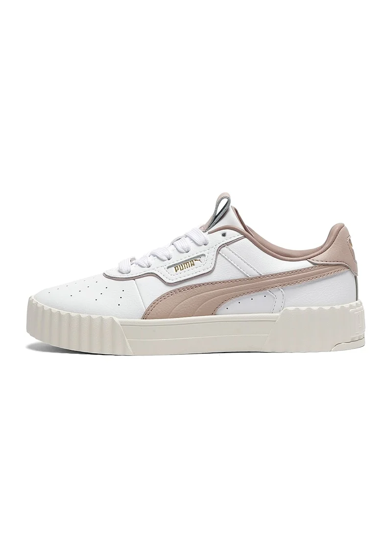 Pantofi sport Carina 3.0 de piele, Bej inchis/Alb murdar