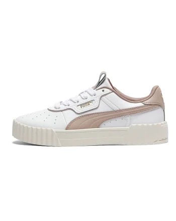 Pantofi sport Carina 3.0 de piele, Bej inchis/Alb murdar