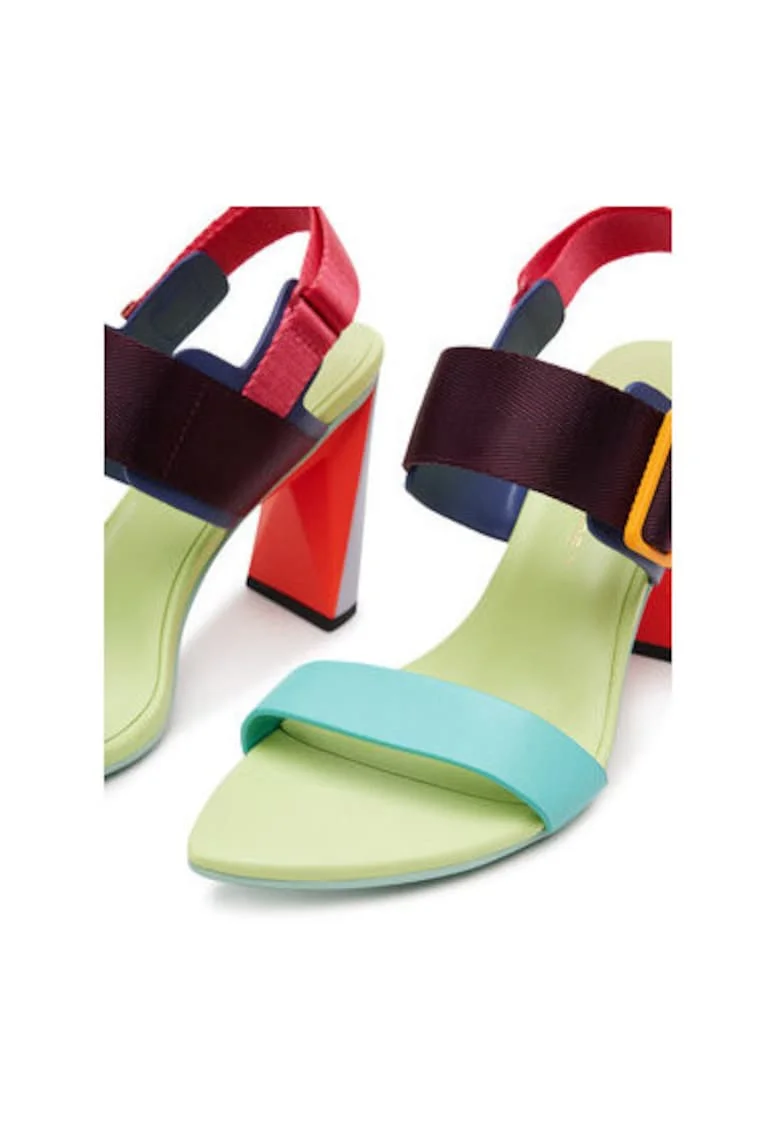 Sandale dama, 1091487716,  Piele naturala, Multicolor