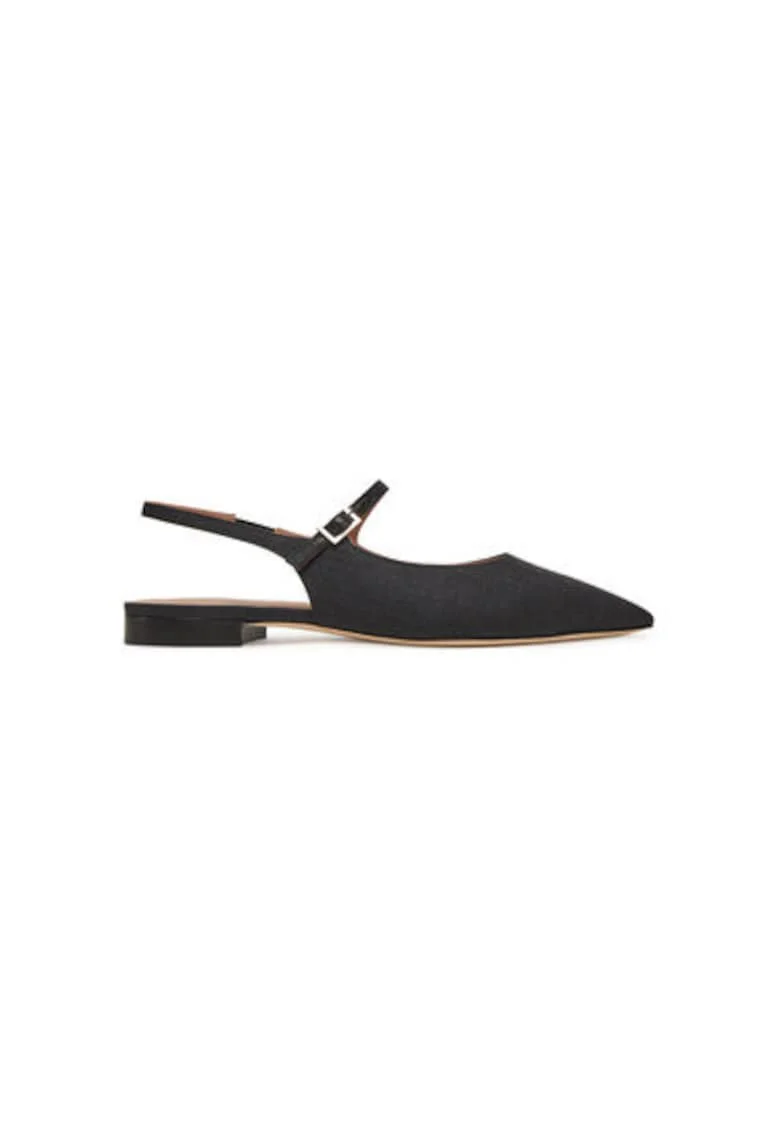 Sandale dama, KARLA 10-1,  Textil, Negru