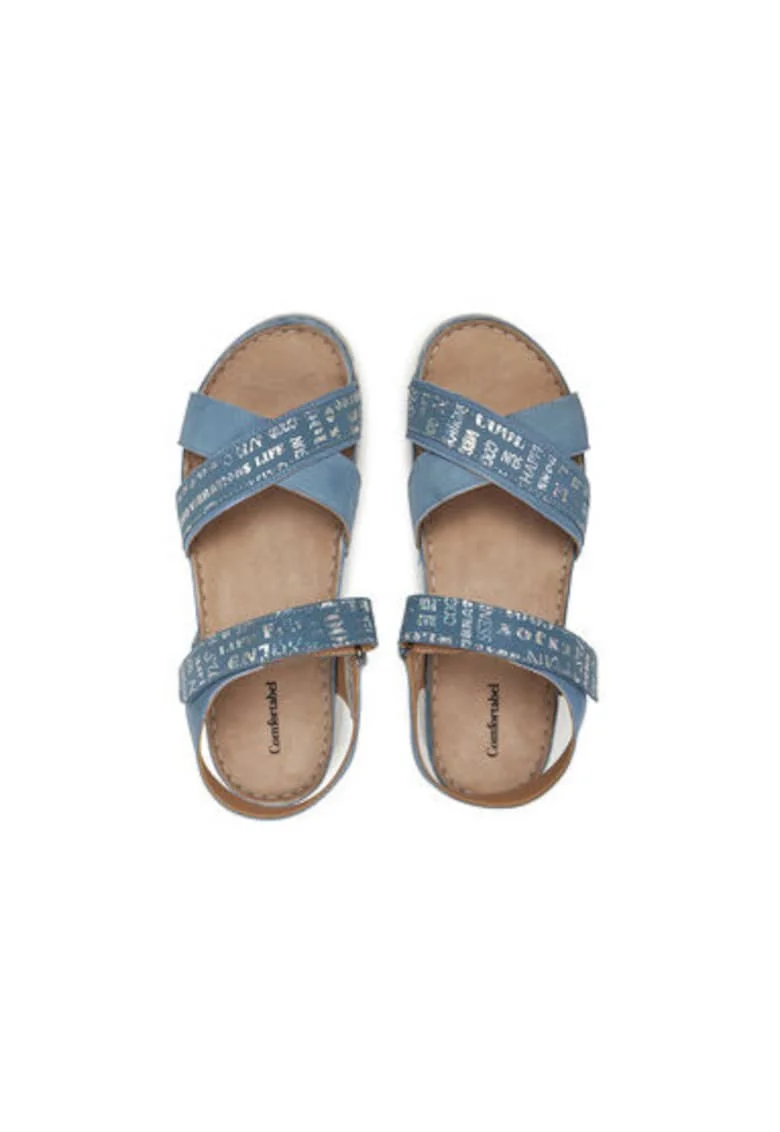 Sandale dama, 710223-55,  Piele naturala, Albastru deschis