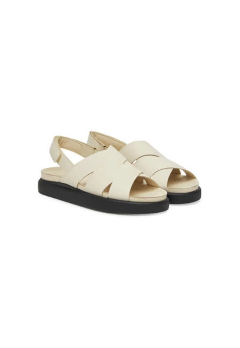 Sandale dama, 26181257,  Piele naturala, Bej