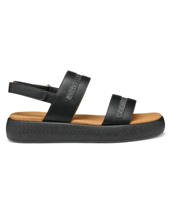 Sandale dama, D550NC-0BCEW,  Piele ecologica, Negru
