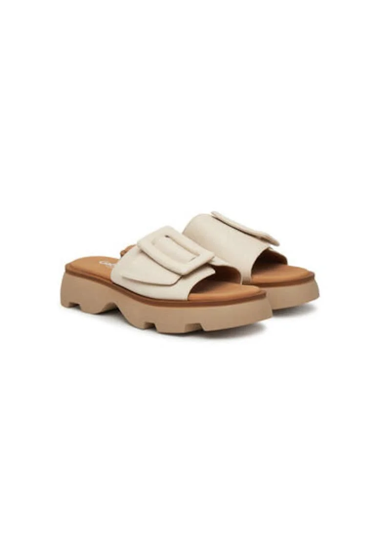 Slapi dama, 62.852.52,  Piele naturala, Bej